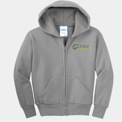 PRINT - Youth Core Fleece Full Zip Hooded Sweatshirt Thumbnail